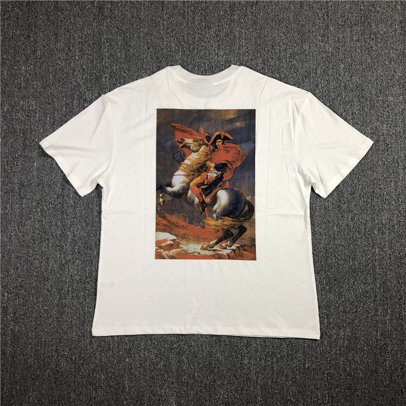 Camiseta Fear Of God Cavaleiro Pintura a Óleo HD De Injeção Direta Branco