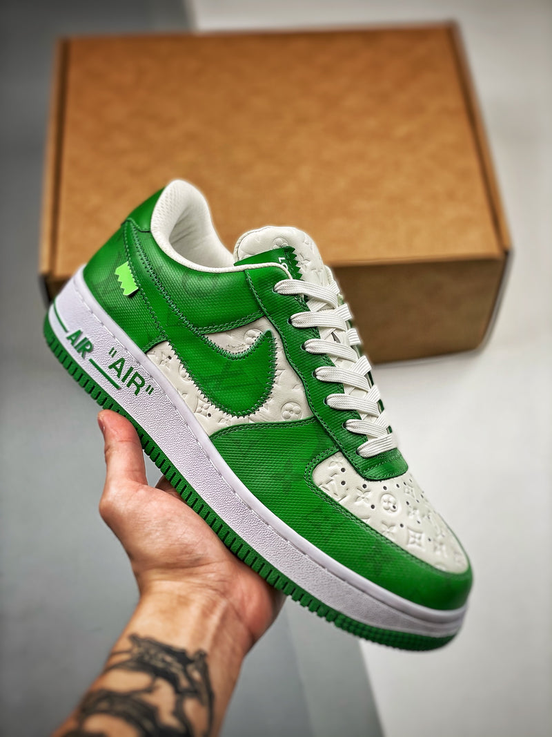LV Air Force 1 Low By Virgil Abloh White Green