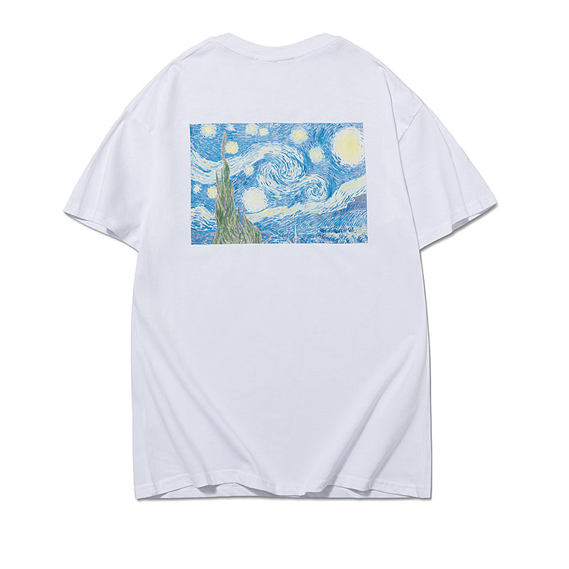 Camiseta Fear Of God Essential Van Gogh A Noite Estrelada Branco